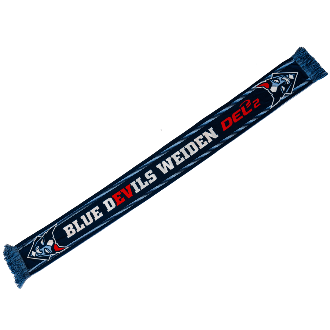 Seidenschal BDW blau/weiß