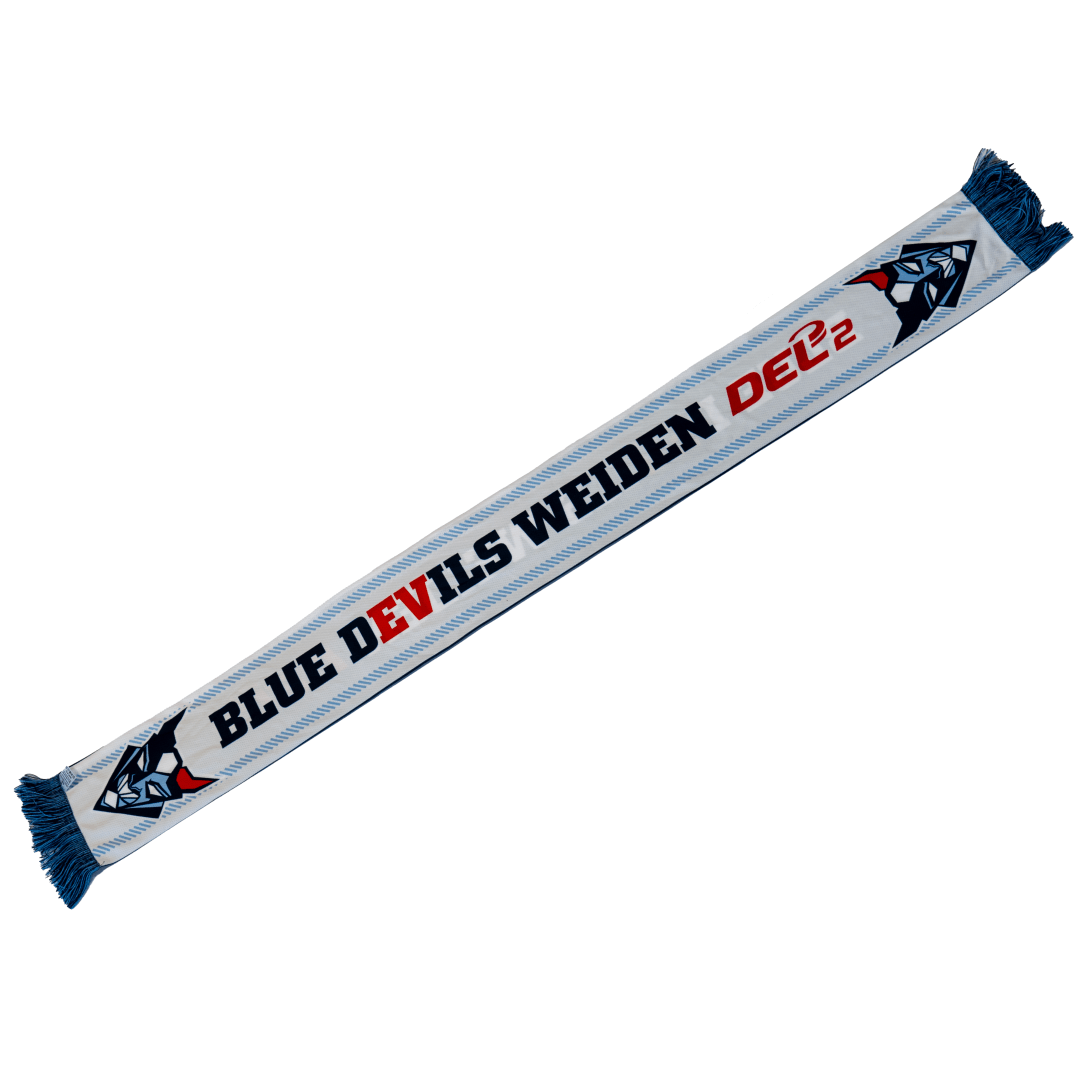 Seidenschal BDW blau/weiß