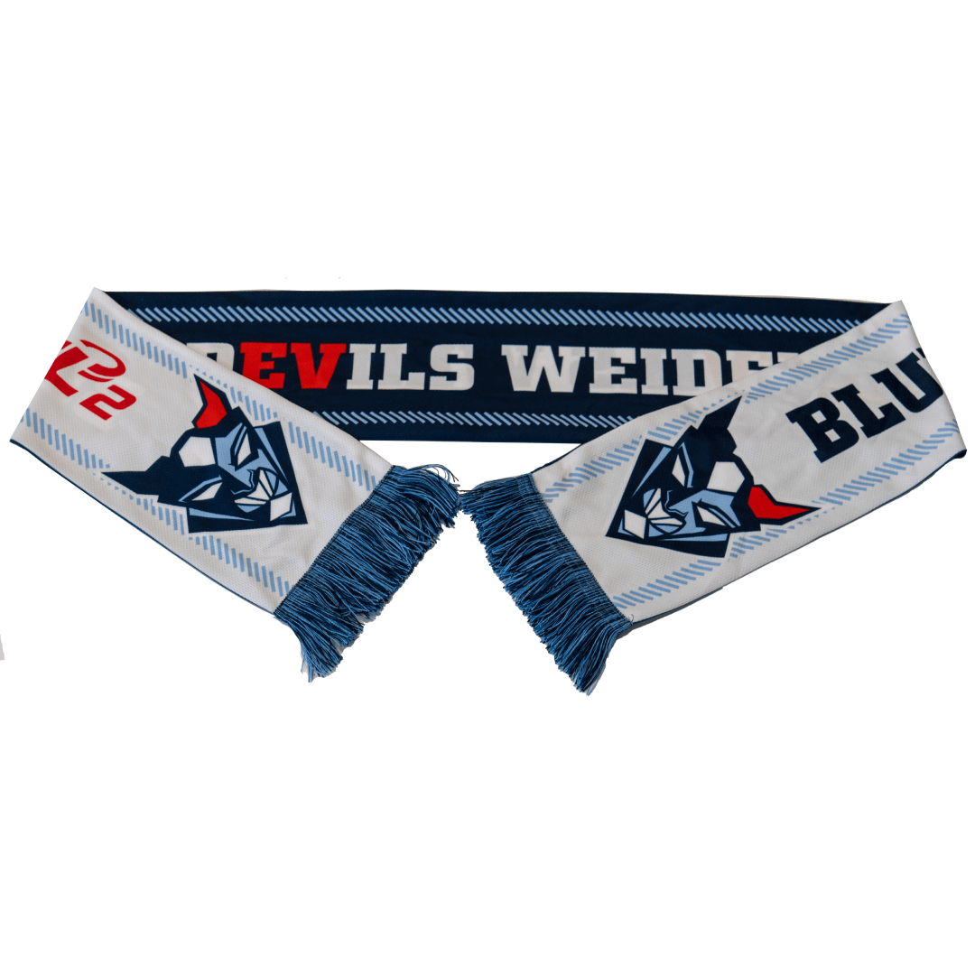 Seidenschal BDW blau/weiß
