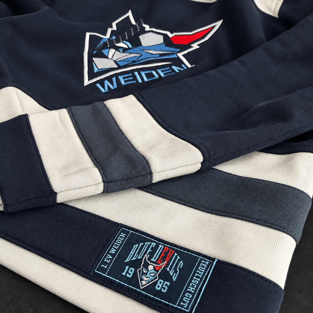 NEU Hockey Hoodie Stripe NEU NEU NEU