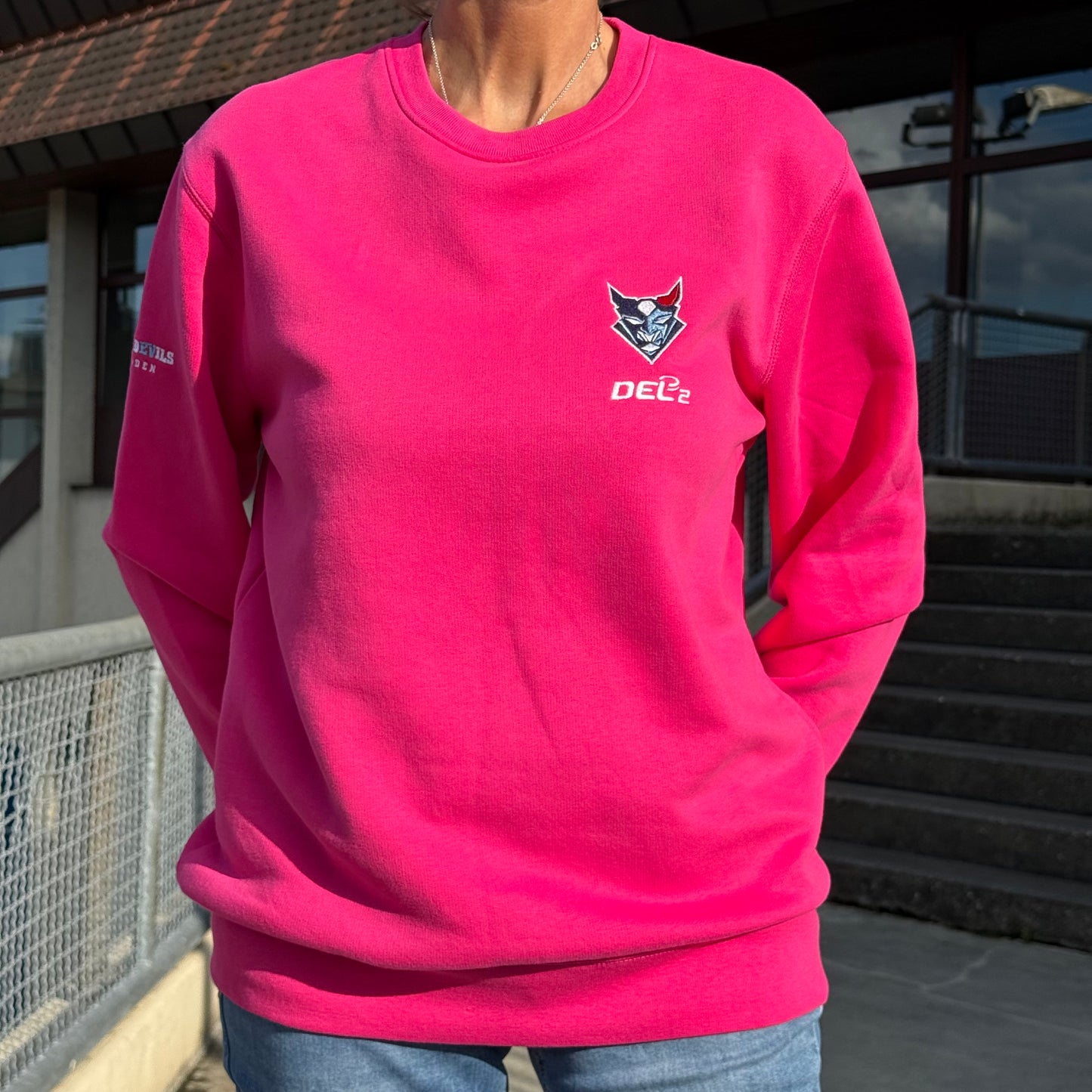 Sweatshirt gestickt 'PINK'