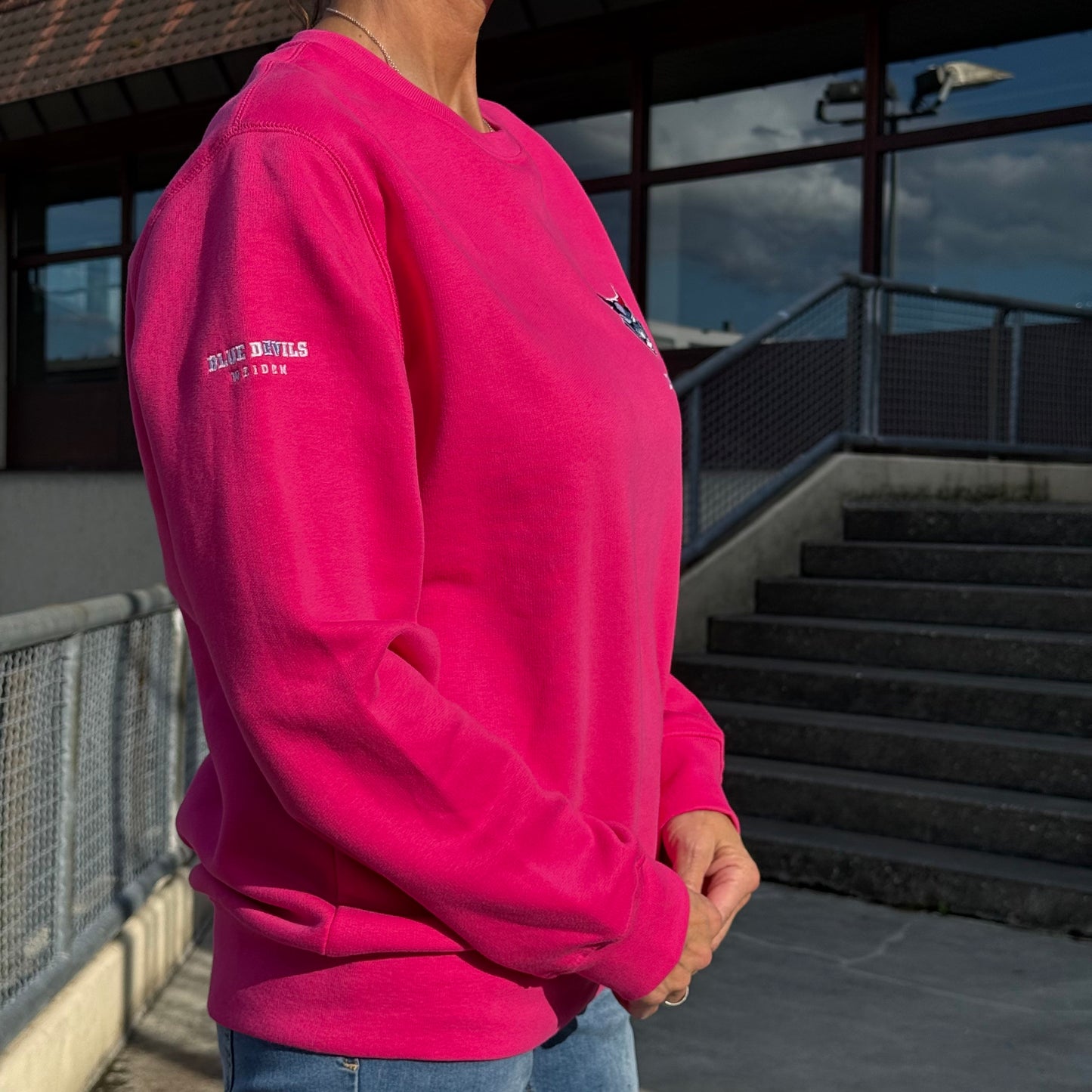 Sweatshirt gestickt 'PINK'