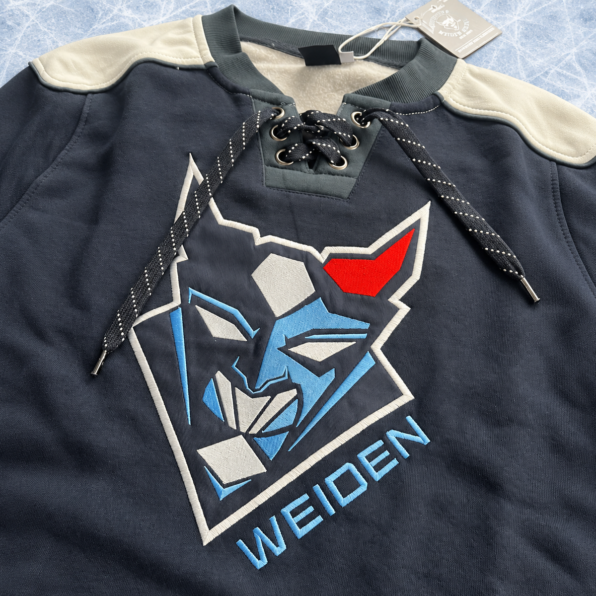 NEU Hockey Hoodie Stripe NEU NEU NEU