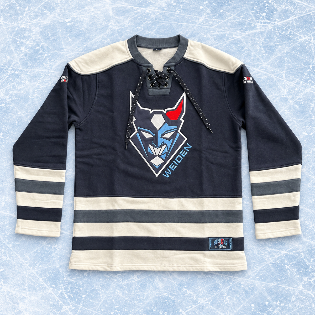 NEU Hockey Hoodie Stripe NEU NEU NEU