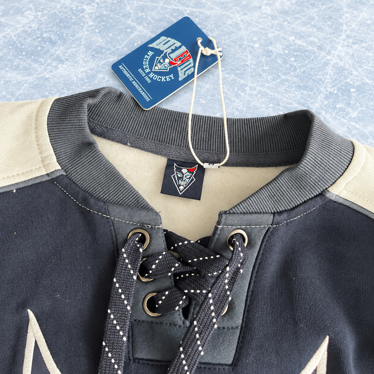 NEU Hockey Hoodie Stripe NEU NEU NEU