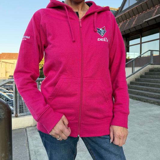 Zip-Hoodie gestickt 'PINK'
